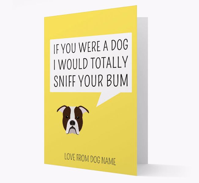 Personalised 'I'd Sniff Your Bum' Card